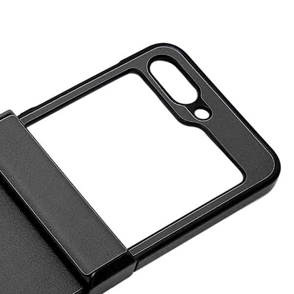 Litchimönstrat Mobiltelefonfodral i Syntetiskt Läder Vikbar Skärm Mobiltelefon Skyddsfodral för Galaxy Z Flip 5 Fodral Svart