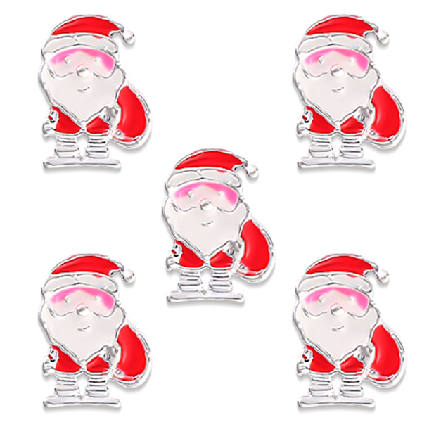 Nagelkonst Dekoration Julgranar Tomte Legering Manikyr Dekaler #19