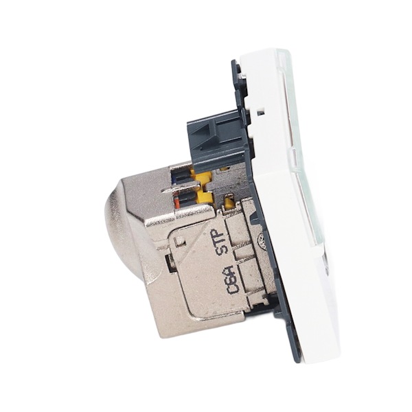 Nettverkskontaktmodul CAT6A RJ45 Fransk Adapter Skjermet ABS Tilbehør for Datamaskin