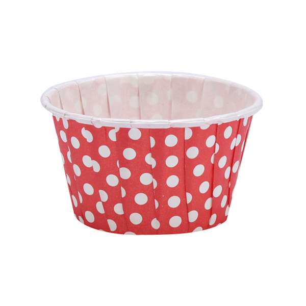 100 stk. Mini Cupcakeforme Papir Runde Kagebageskåle Muffinsforme Hjemmefest Bryllup Rød