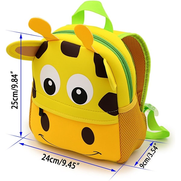 Mini Djur Cartoon Resväska, Förskoleryggsäck med Justerbara Axelremmar för Enkel Passform och Roligt, Neoprenmaterial för Hållbarhet