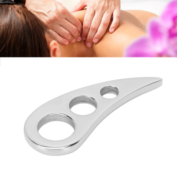 Gua Sha Værktøj Rustfrit Stål Skrabning Massage Muskelafslappende Værktøj 7x3cm til Fod Ankler Ben