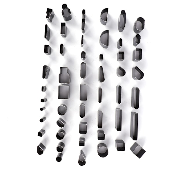 52 st Hollow Cuttter Multi Form Oval Rund Kvadrat Hålstans Läderborrverktyg