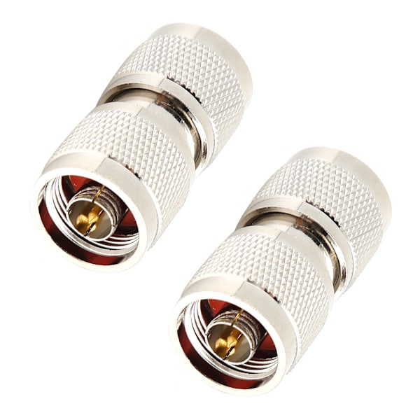 2 stk. 50 ohm Messing N-Han til N-Han Adapter lige Connector