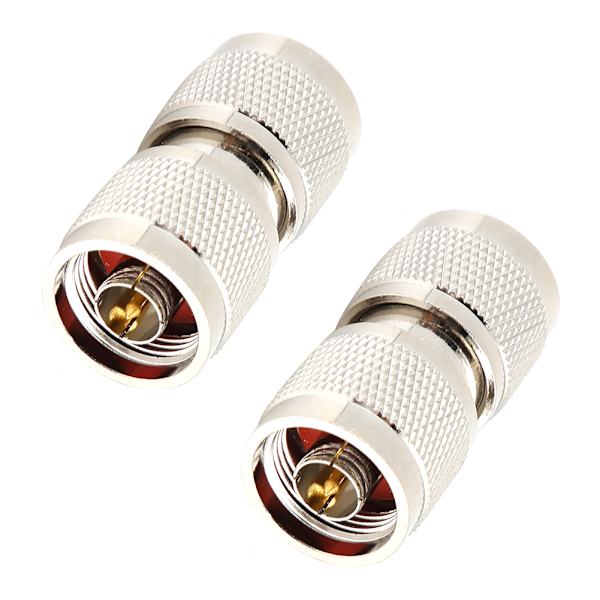 2 stk 50 ohm Messing N-hann til N-hann Adapter Rett Kontakt