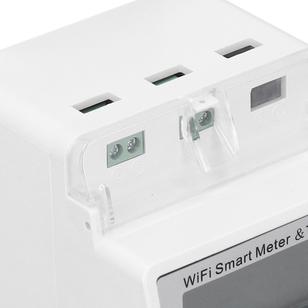 Smart Energimätare DIN-skena Digital Display Elmätare WiFi Smart Energiövervakningsbrytare AC 110‑