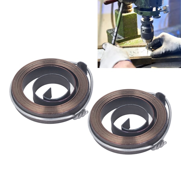 2 stk. Borpress Returfjeder Metal Tilbageføringsfjeder Spindeldybde Spiral Udskiftning Bænkboremaskiner Tilbehør