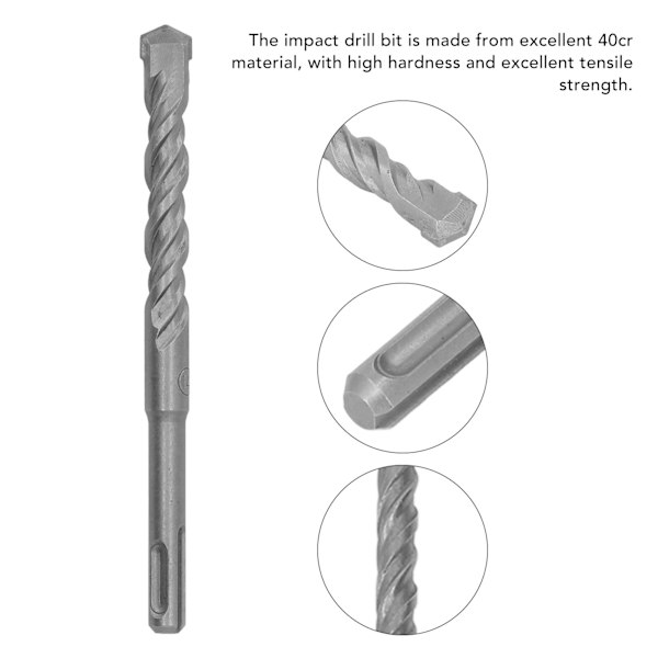5 kpl Iskupuvasara Porakärkiä 160 mm Pituus 2 Urainen Itsekeskevä Karbidikärki Iskuporakärkiä Tiilelle Kivelle Betonille 14 mm/0.55 tuumaa