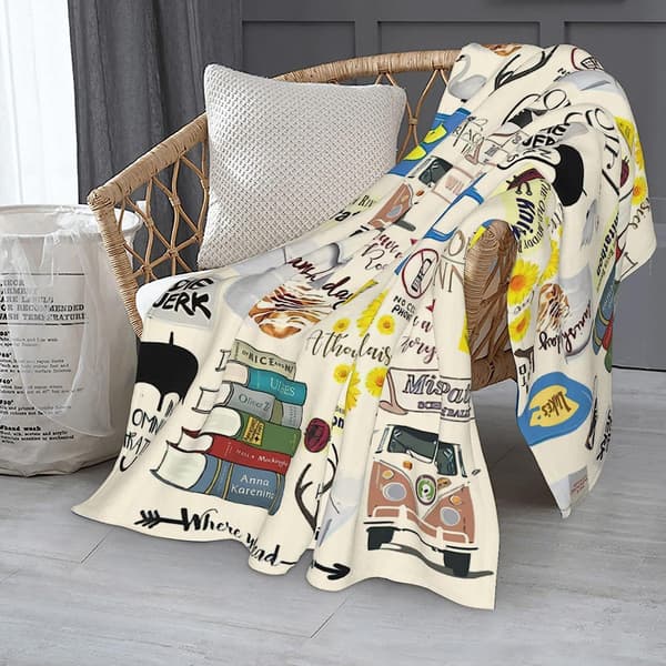 Myk Mikrofleecepledd Lett og Koselig, for Senger/Sofa/Divan/Piknik/Camping/Reisepledd