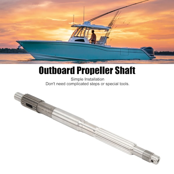 Utombordare Propelleraxel 65W‑45611‑00 Båt Rostfri Axel Prop för 4‑takts F25D Utombordsmotor