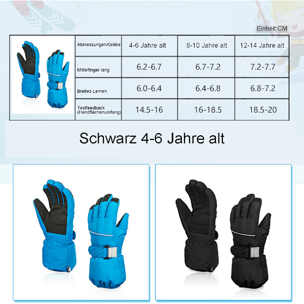 Barnskidhandskar, termiska fleecehandskar