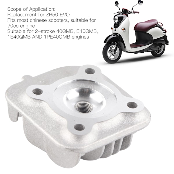 Scooter-sylinterinkansi 47mm alumiinia 70cc 2-tahtimoottoreille 40QMB E40QMB 1E40QMB 1PE40QMB