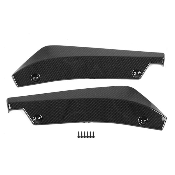 1 Par Universal Bilmodifierad Bakre Stötfångare Canard Diffusor Spoiler Lip Fena Kolfiber