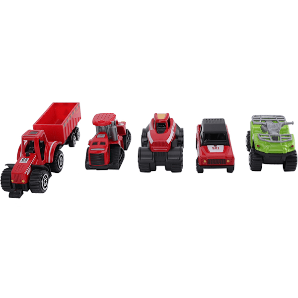 1:64 Legering Bilmodell Hög Simulation Engineering Vehicle Barn Bilmodell Leksak Röd