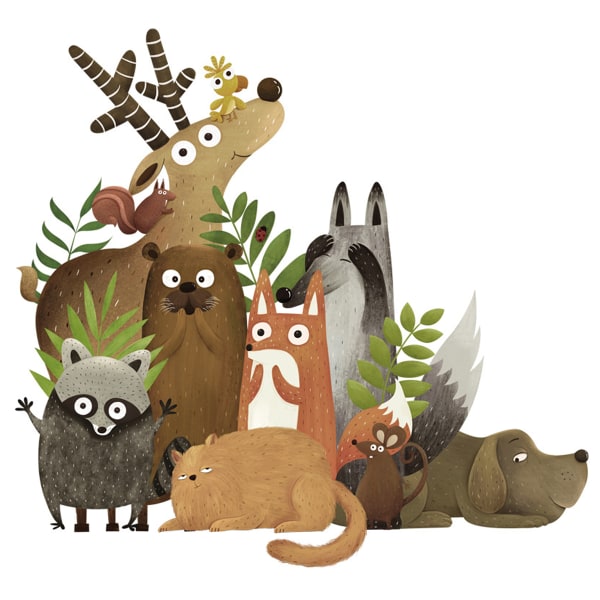 Woodland Animals Gatherings Seinätarrat, Funny Forest