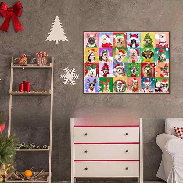 Julekalender med varme julemotiver – Puslespill julekalender nedtelling