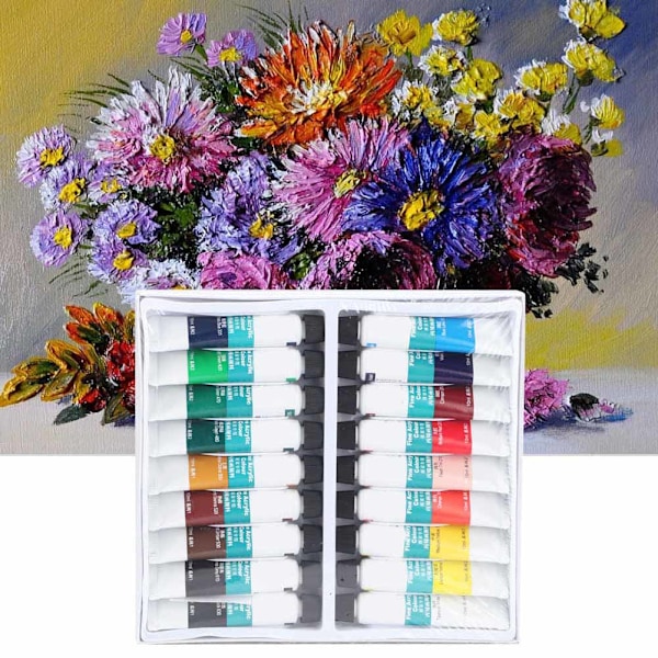 Håndmalet Pigment Vægdekoration Akryl Pigment 10ml pr. Tube (24 Farver)