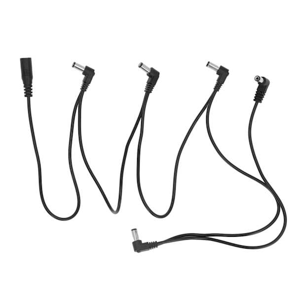1 till 5 Gitarr Effektpedal Strömförsörjning Splitter 5-vägs Rätvinklig Kontakt Effektpedal Strömkabel