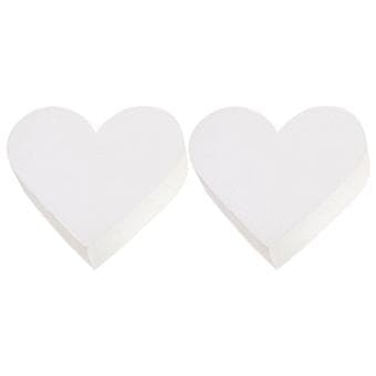 2 stk. Skumkake Modell Hjerteformet Kake Dummy Bakekake Modell Kake Dummies Modell (25X25X5CM)