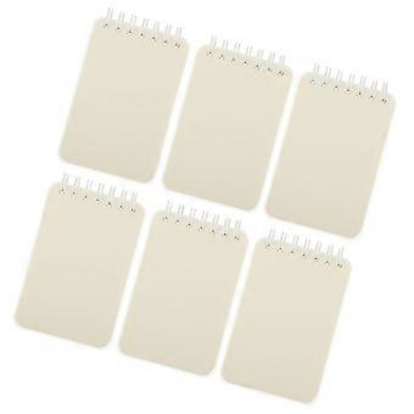 6 stk. lomme notesblok studerende spiral notesbog mini lomme spiral notesbog skitsebog