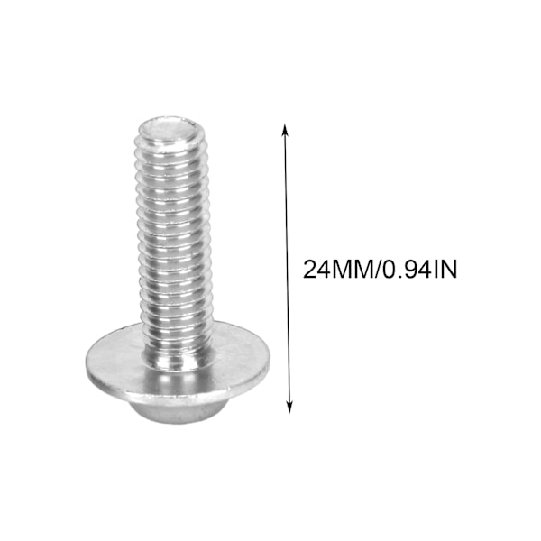 Motorcykel Vindskærm Fairing Bolt Kit M6 Anodiseret Aluminium Udskiftning til KawasakiSølv