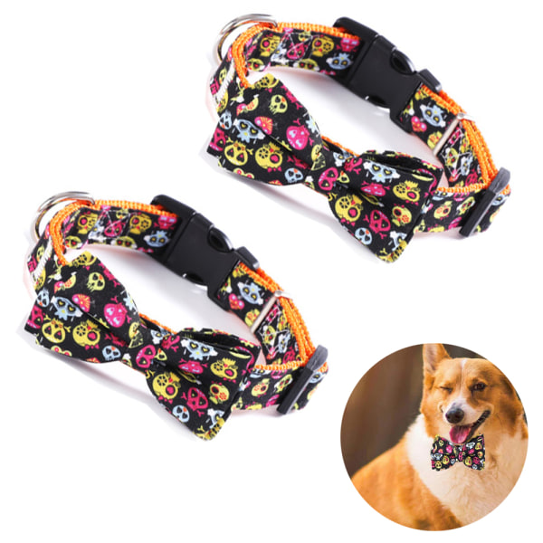 2pcs Halloween Cat Collar Breakaway with Bell Cat Collars