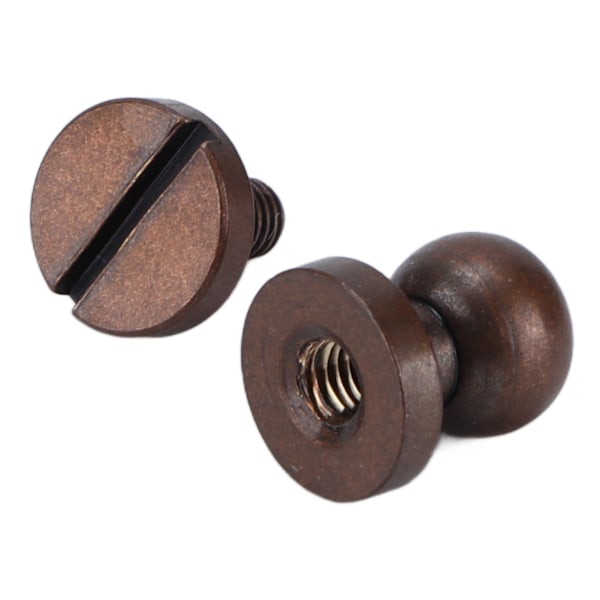Munk Riveter Röd Brons Runda Huvud Stift Skruvar Spikar Bagage Smycken Hårdvara Tillbehör 8x7mm