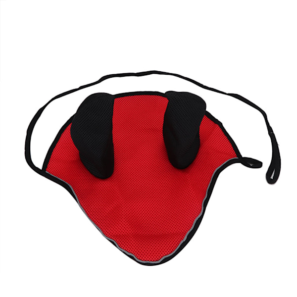 Hest Åndbar Øre Bonnet/Net/Maske/Hætte Hæklet Fly Slør Rideudstyr (Rød)