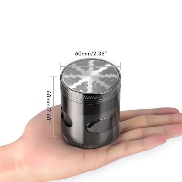 Lättanvänd Köksassistent, Kryddkvarn med Hög Kapacitet för Klassisk Design, Zinkmaterial med Behaglig Känsla (60 mm)