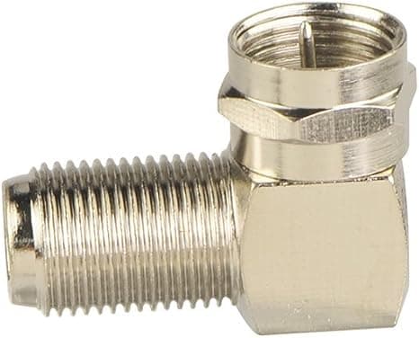 2-pack rätvinklig F-typ koaxial RG6-adapter