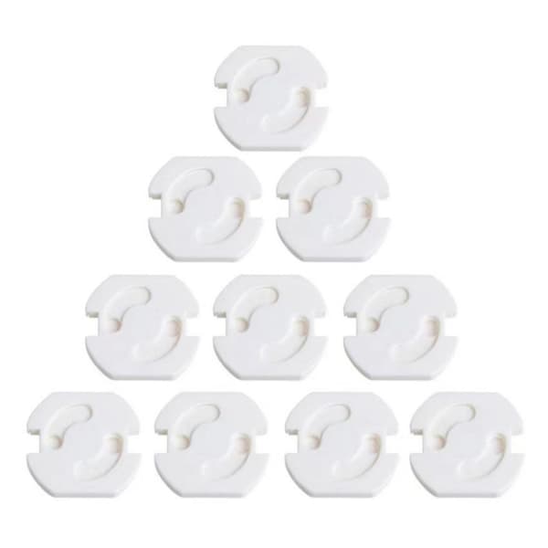 10-pack skyddskåpa för uttag, vit