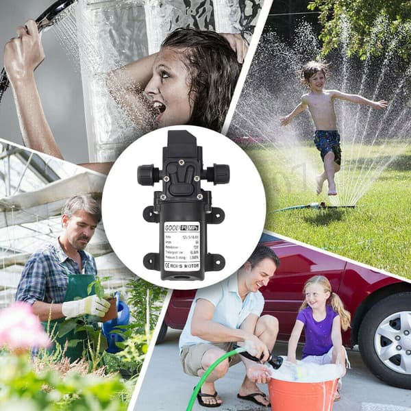 DC Vattenpump Membran Högtryck Membran Priming 6l/min Båt Nf1st