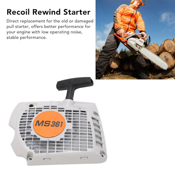 Recoil-käynnistin 1135 080 2102 Kääntöveto Käynnistys Moottorin Käynnistys Vaihto Stihl MS341 MS361