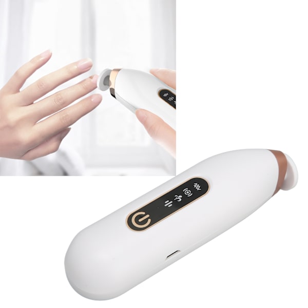 Baby Elektrisk Nagelfil Spikmaskin Låg Ljud Mini Bärbar Baby Elektrisk Nagelslip med Nattlampa för Barn Vuxna Vit
