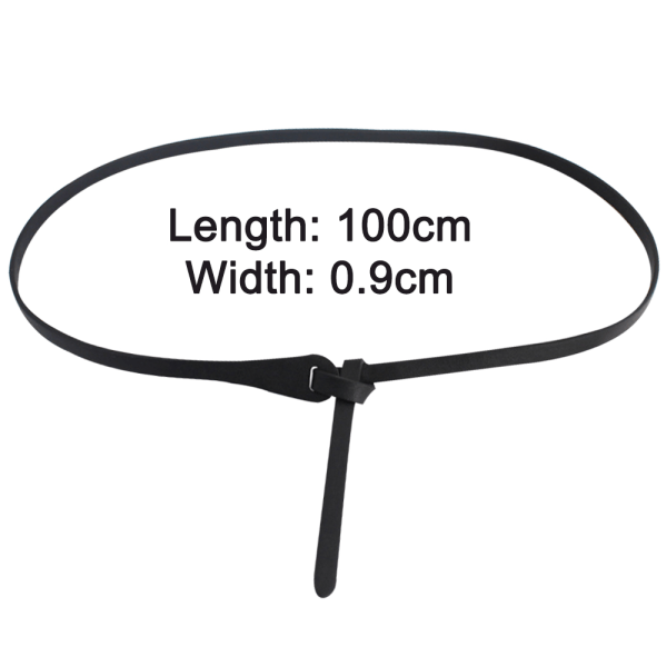 Women’s Faux Leather Tie Belt | Women’s Vegan Wide Non Buckle TSA Safe Waist Belt