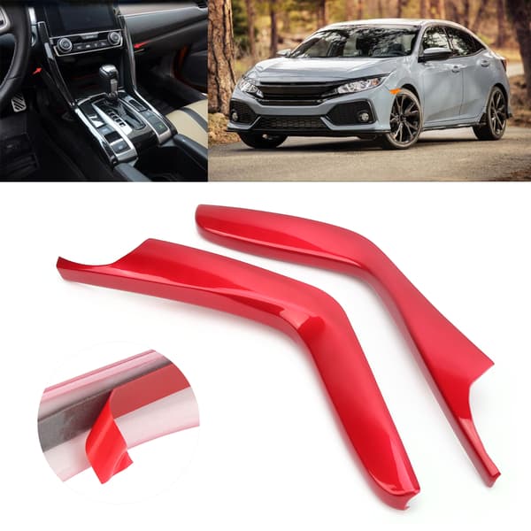 1 par gearkasse panel dæk trim tilbehør passer til Honda Civic 2016 2017 2018 2019 2020