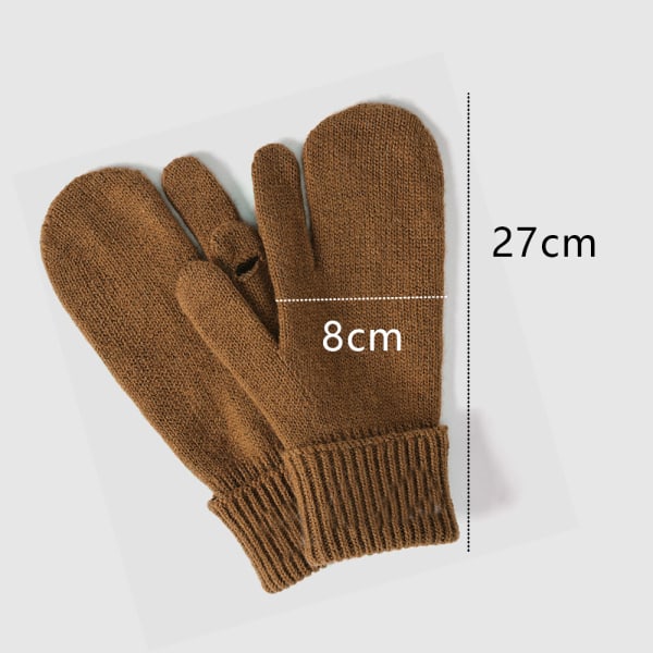 Vinterhandskar Dam , Varm Ull Stickad Fingerless Alla Camel