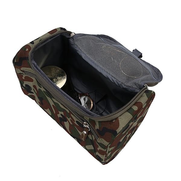Matkustuslaukku Ulkoilma Miehet Camouflage Matkustus Vaelluslaukku Kannettava Kosmetiikka Matkustus Pesulaukku Camouflage Vihreä