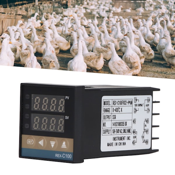 PID Termostat Temperaturregulator Set 0 Till 400℃ Intelligent Styrning Termostat Temperaturregulator 100‑240V 25A