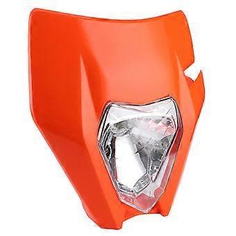 Motorcykel Grimasse Forlygte Linse ABS Frontlys Hus Stor Forlygte Skærm Orange
