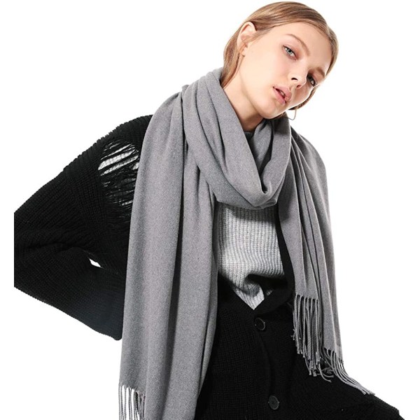 Womens Thick Soft Cashmere Wool Pashmina Shawl Wrap Scarf - OHAY