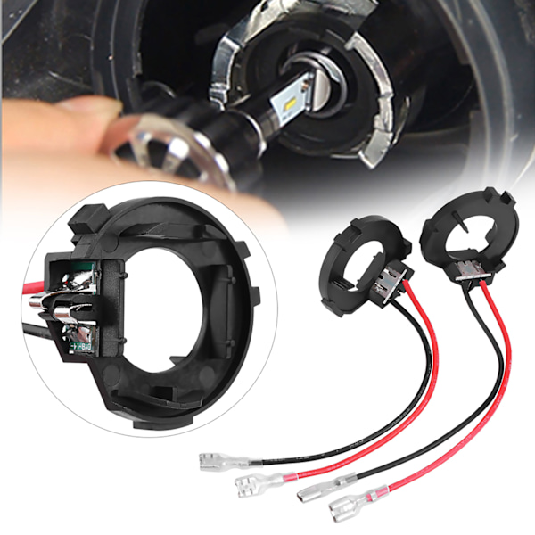 1 Par H7 LED Strålkastare Glödlampor Adapterhållare för MK7