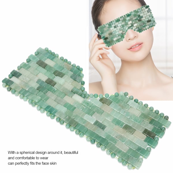 Ögonmask ansiktsmassager Naturlig Jade Sten Släcker Trötthet Minskar Sömn Avkoppling Vård Verktyg Aventurin