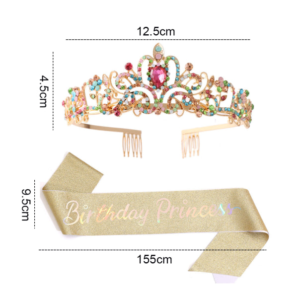 Sash & Crystal Tiara Kit  Födelsedagskronor för kvinnor Sash Birthda