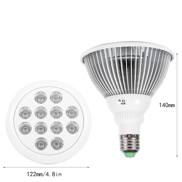 36W 85-265V E27 LED Indendørs Plantevækstlampe Have Grøntsager Hydroponisk Lys