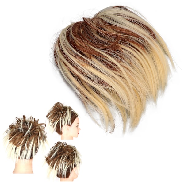 Messy Bun -tekohiukset, joustava, sotkuinen updo-hiustenpidennysten poninhäntä, naisille Q17-12H613#