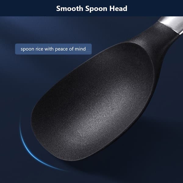 Silikonøse for servering av ris, multifunksjonell matlagingøse med langt håndtak, non-stick rispadle for skånsom omrøring, ergonomisk form for