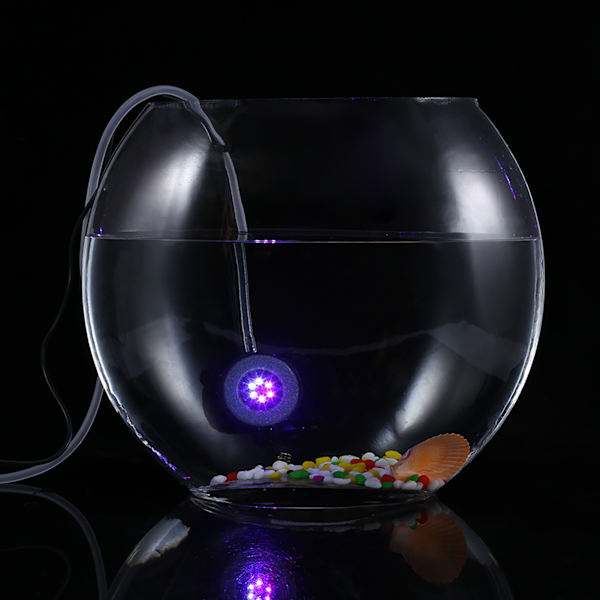 Farverige 6 LED Akvarium Fiskedam Under Vand Luftboble Lampe Have Pool Dam Dekorativ Lys
