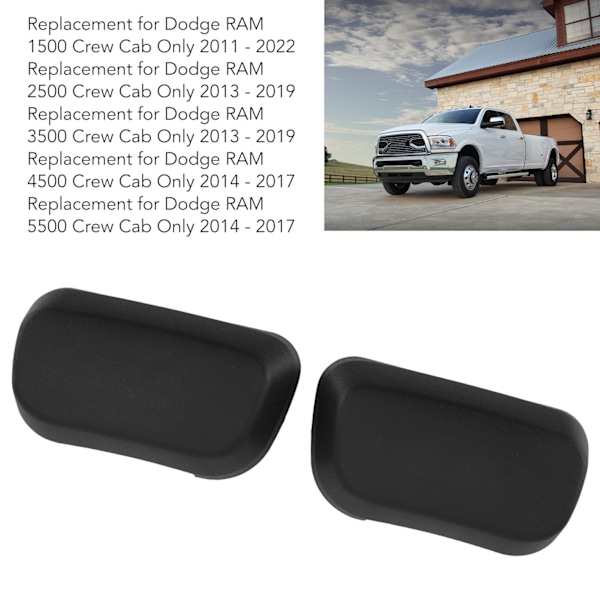 2 stk. Side Step End Caps for Crew Cab 68193113AA Erstatning for Dodge RAM 1500 2500 3500 4500 5500 Crew Cab Kun