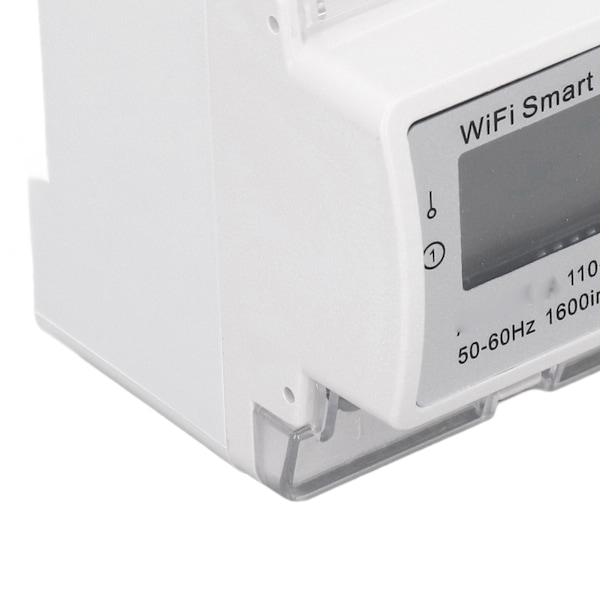 Smart Energimätare DIN-skena Digital Display Elmätare WiFi Smart Energiövervakningsbrytare AC 110‑